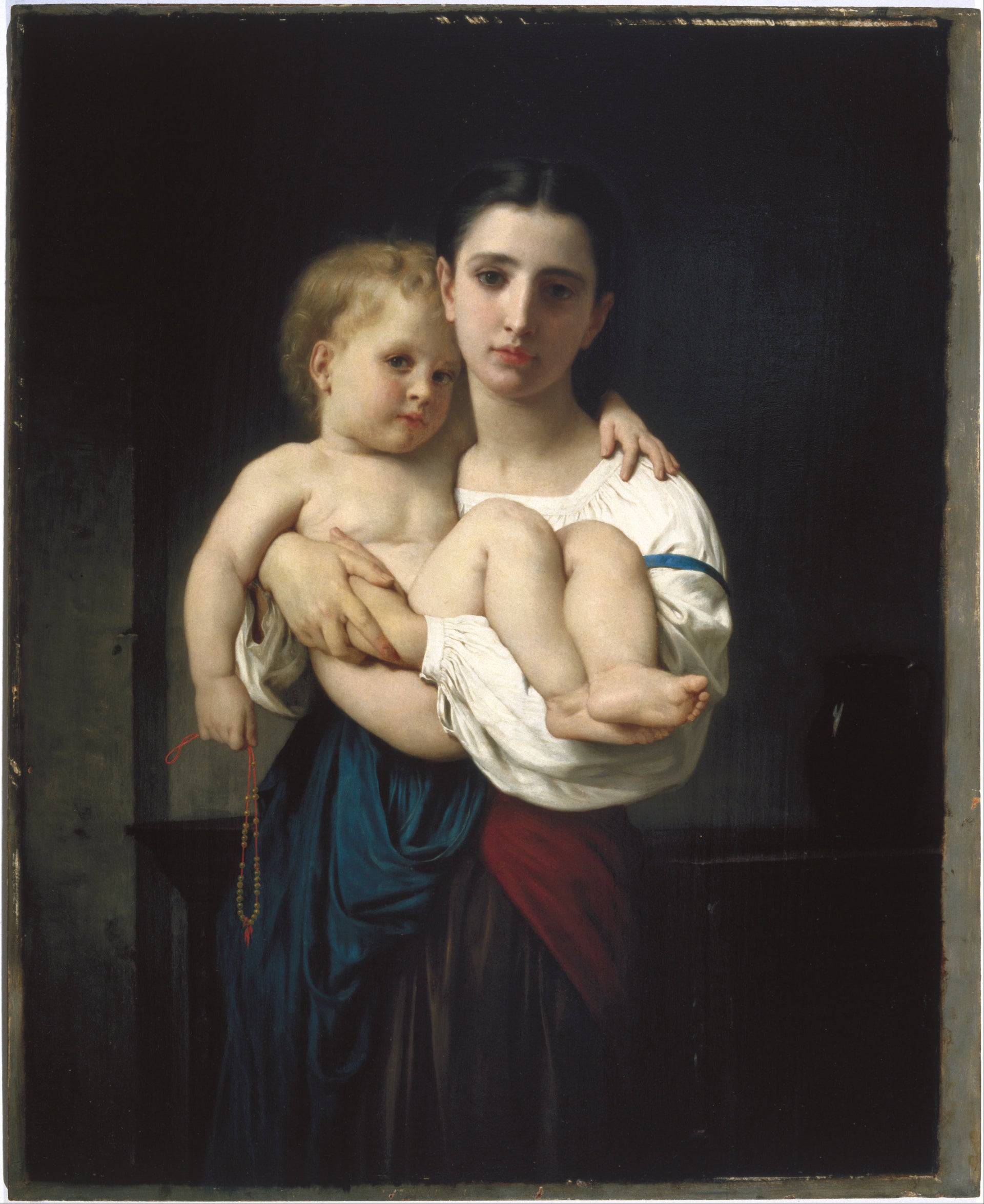 La Sœur aînée, première réduction (1864) - Bouguereau