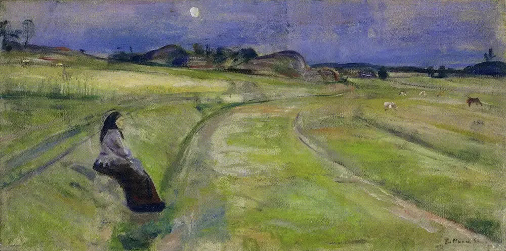 Soir - Edvard Munch image 1 reproduction de peinture à l’huile