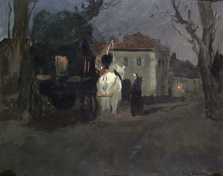 Soirée à Beaulieu - Frits Thaulow image 1 copie de tableau peinte à la main