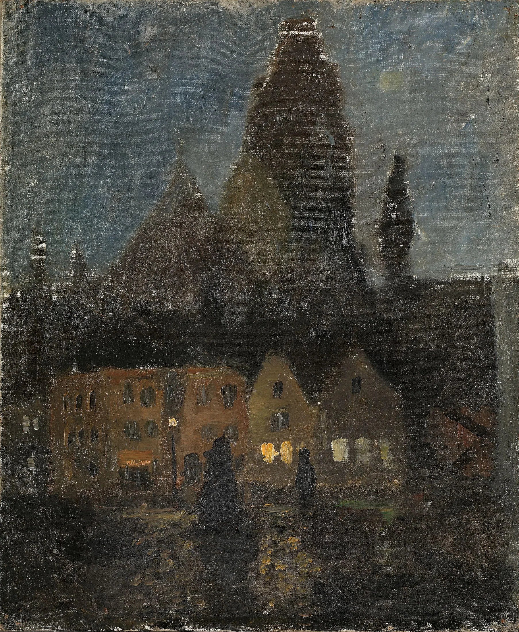 Soirée à Dieppe - Frits Thaulow image 1 copie de tableau peinte à la main