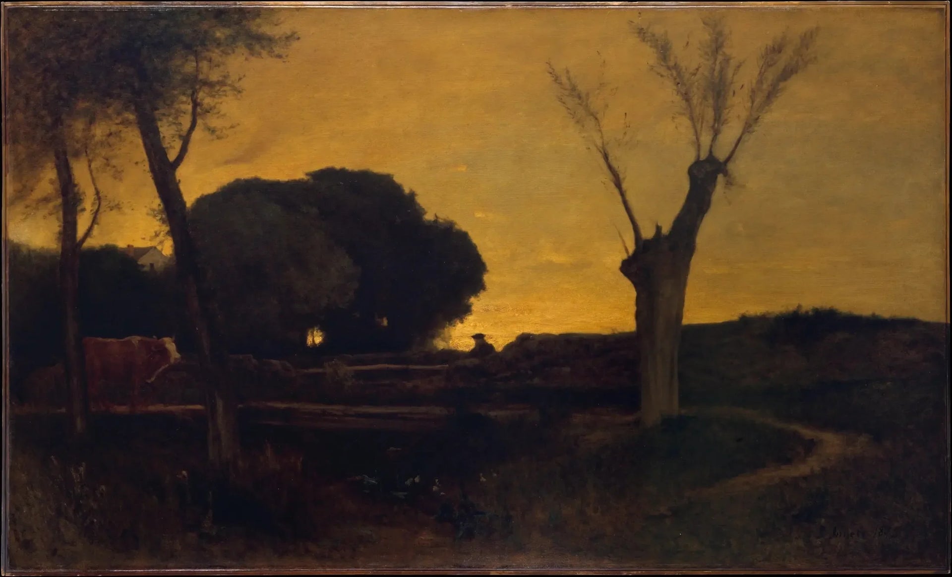 Soirée à Medfield, Massachusetts - George Inness image 1 reproduction d’œuvre d’art à l’huile