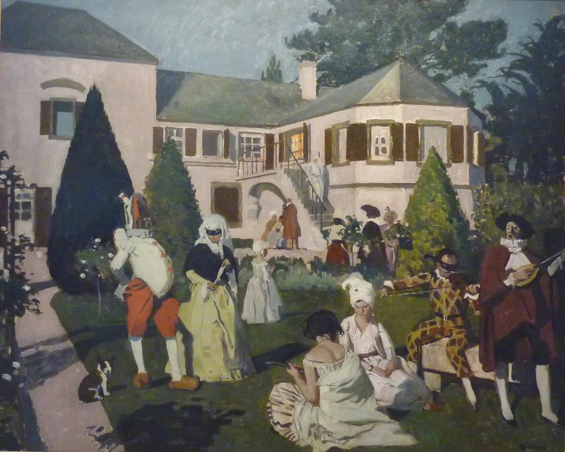 Soirée costumée au sémaphore - Lucien Simon image 1 tableau peint à l’huile sur toile