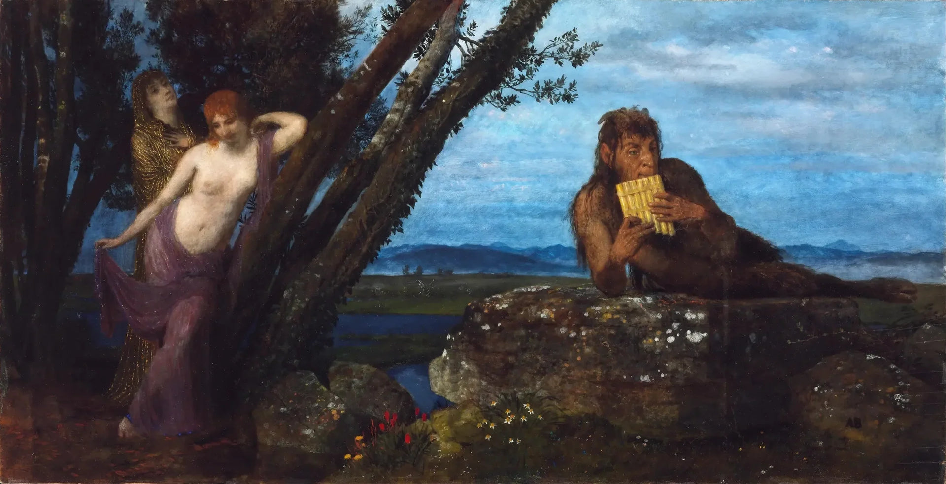 Soirée de printemps - Arnold Böcklin image 1 reproduction artisanale de tableau