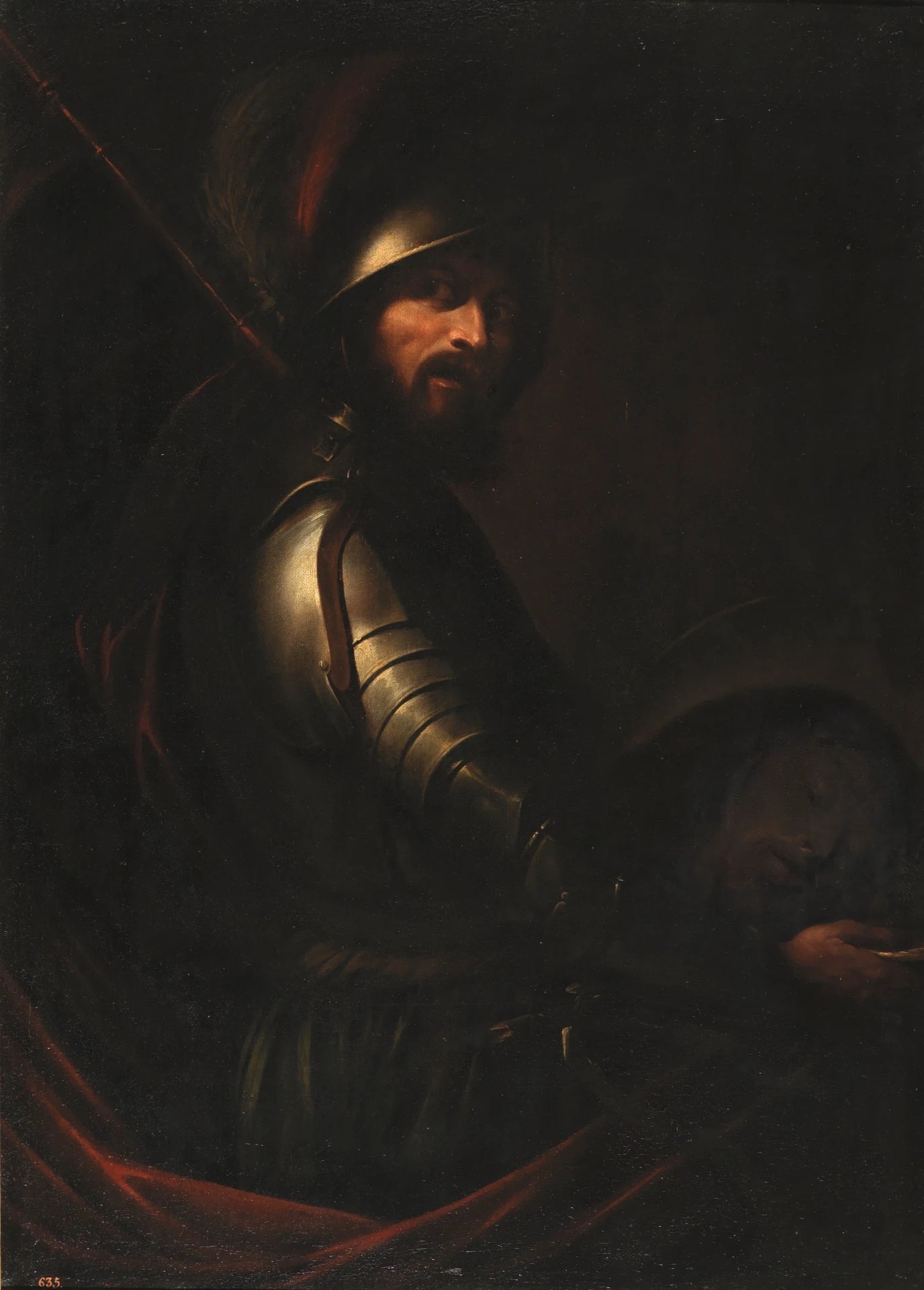 Soldat avec la tête de Jean-Baptiste - Bartolomeo Manfredi