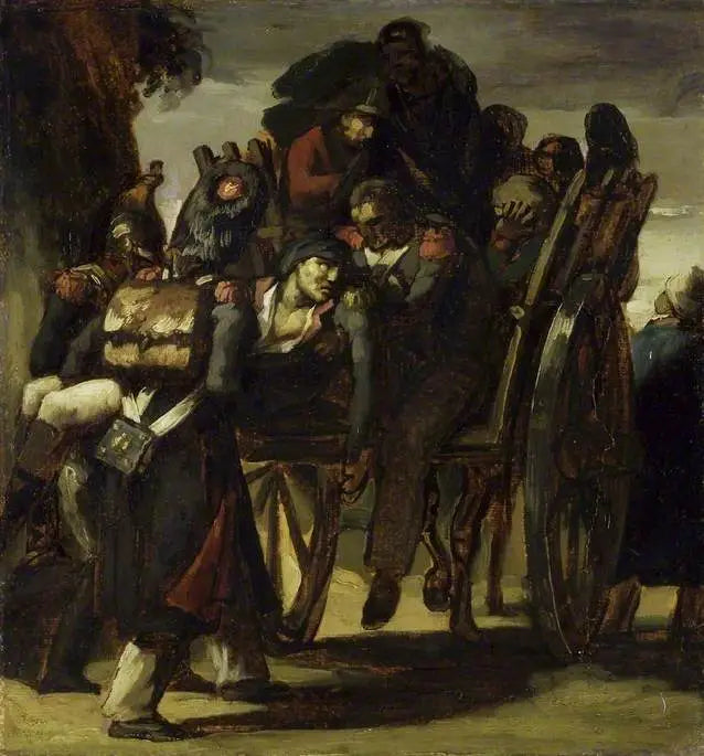 Soldats blessés dans une charrette - Théodore Géricault