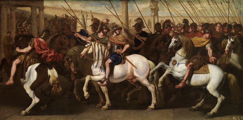 Soldats romains au cirque - Aniello Falcone
