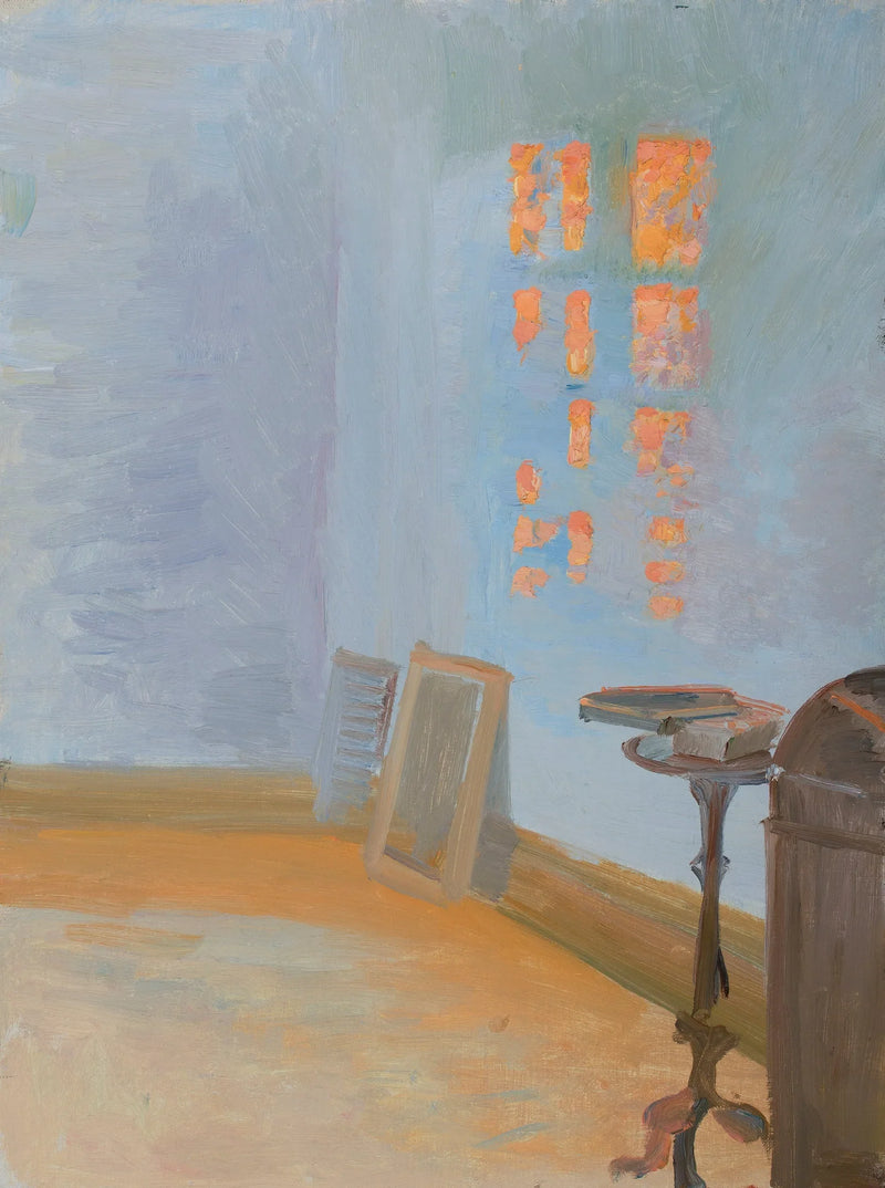 Soleil couchant dans l'atelier de l'artiste à Markvej. - Anna Ancher