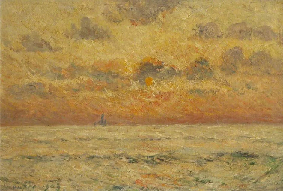 Soleil Couchant en Mer, Quiberon - Maxime Maufra image 1 reproduction réalisée par Alpha Reproduction