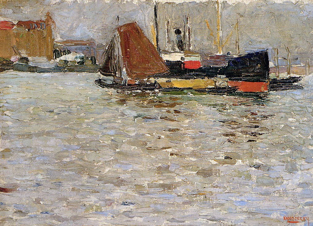Soleil de Rotterdam - Vassily Kandinsky image 1 copie de tableau peinte à la main