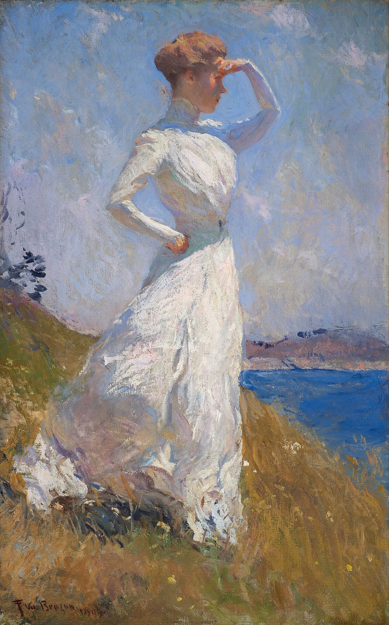 Soleil - Frank Weston Benson image 1 copie peinte à la main à l’huile