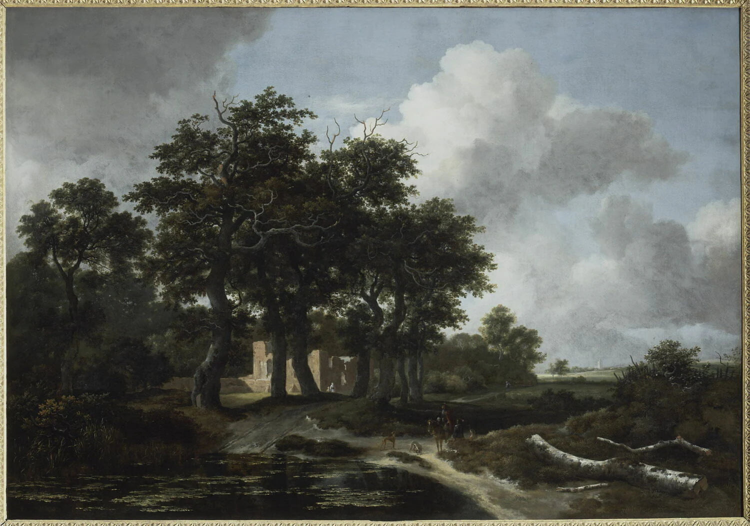 Solitude, ruines près d'une mare - van Kessel Jan III