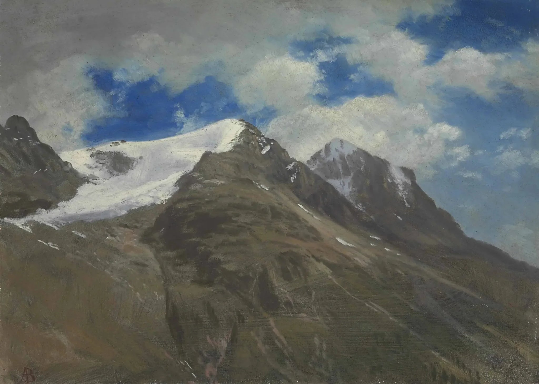 Sommets des Rocheuses - Albert Bierstadt image 1 reproduction artisanale de tableau