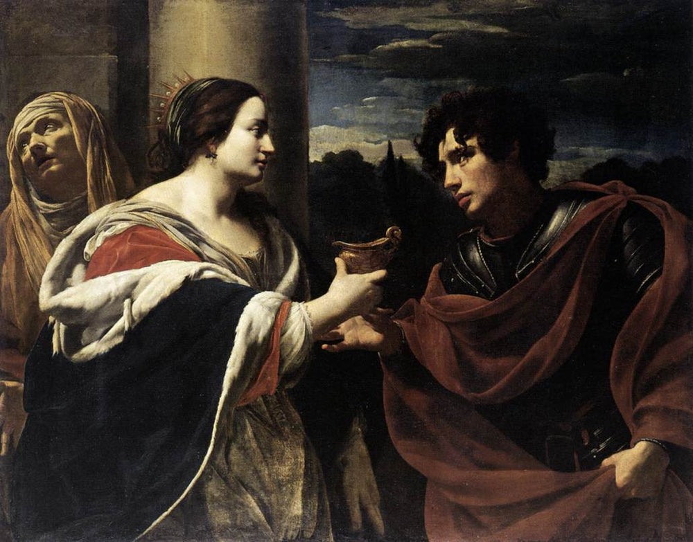 Sophonisbe recevant la coupe de poison - Simon Vouet image 1 copie de tableau peinte à la main