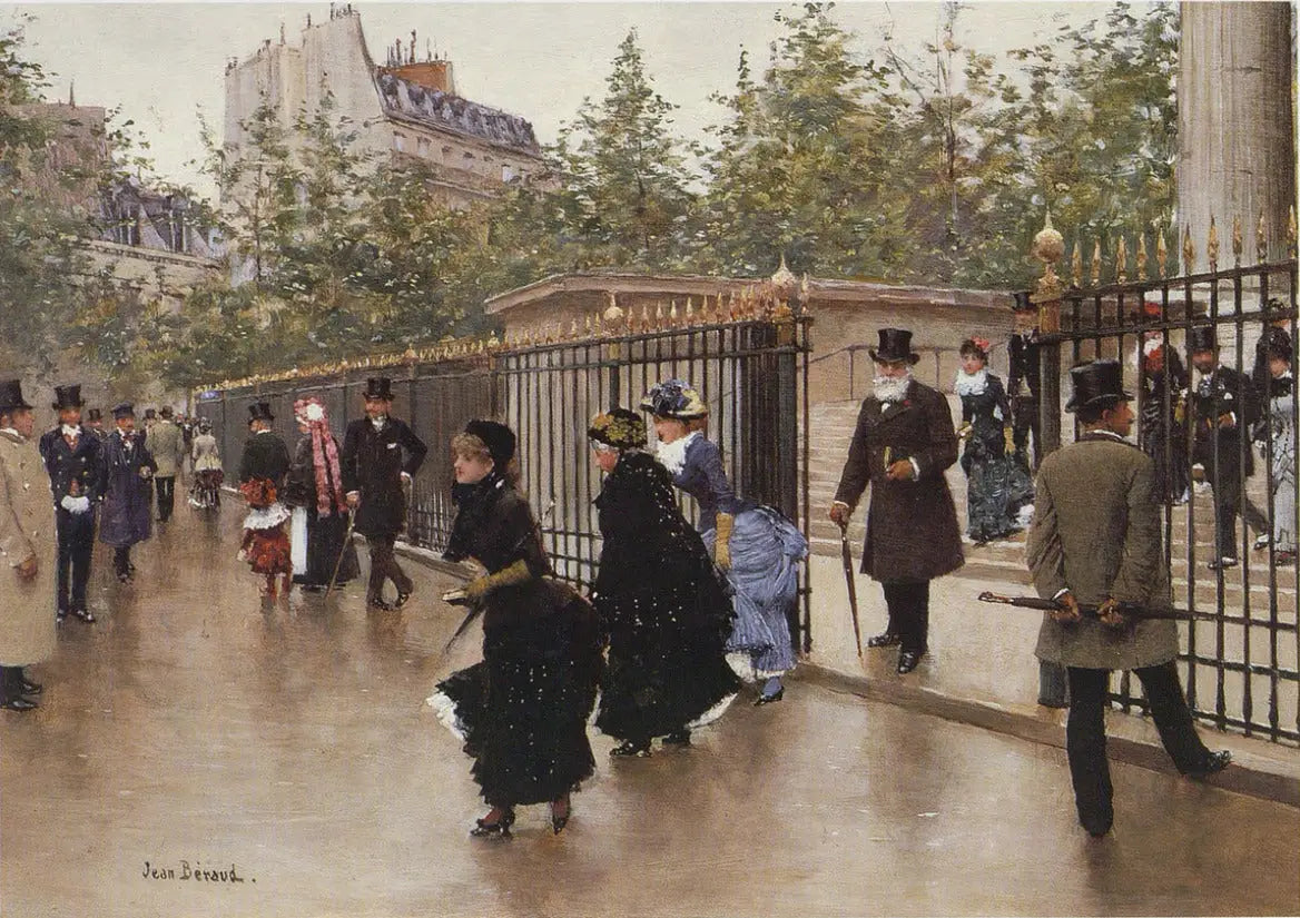Sortant de la Madeleine - Jean Béraud image 1 copie peinte à la main à l’huile
