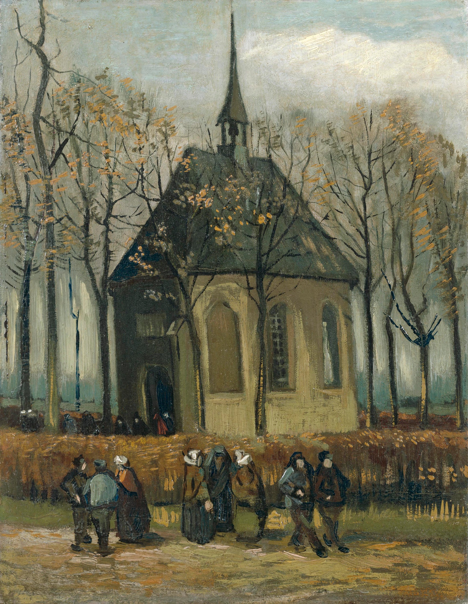 Sortie de l’église réformée de Nuenen F25 JH521 — Vincent van Gogh