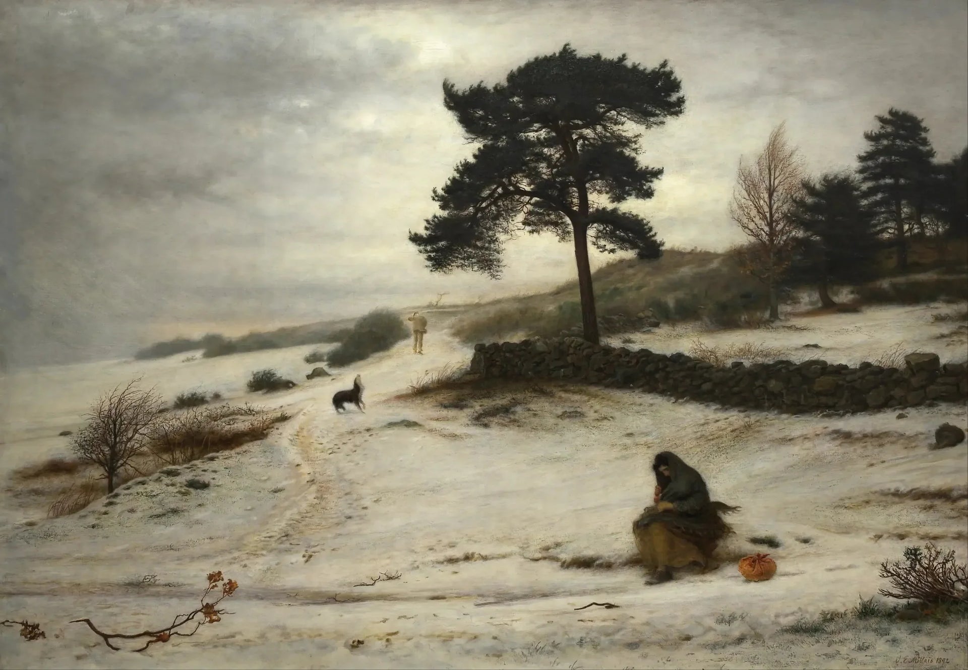 Souffle, souffle, vent d'hiver - John Everett Millais image 1 reproduction de peinture à l’huile