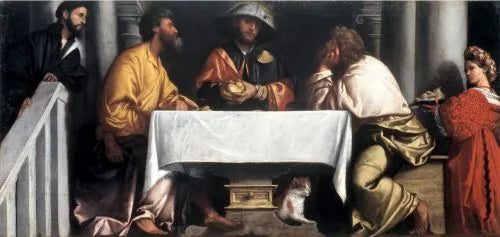 Souper à Emmaüs - Alessandro Bonvicino