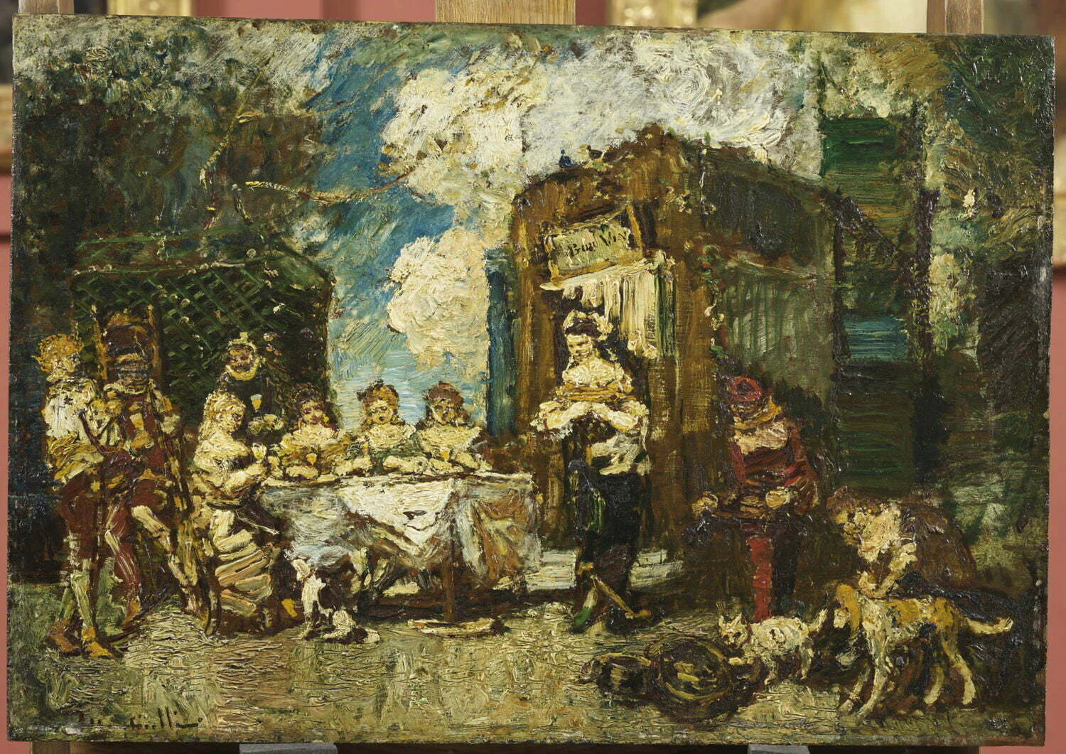 Le souper - Adolphe Joseph Monticelli