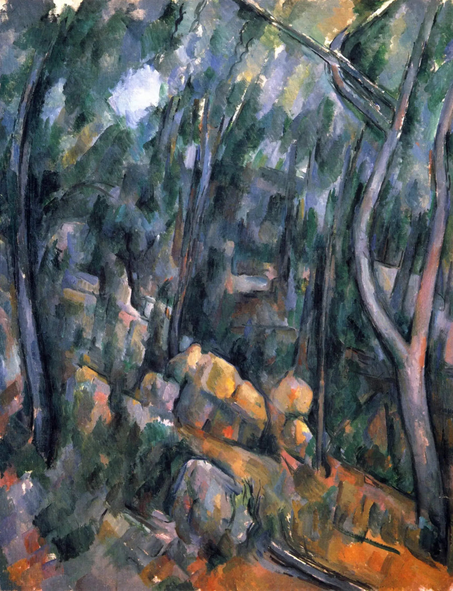 Sous-bois devant les grottes au-dessus du Château Noir - Paul Cézanne