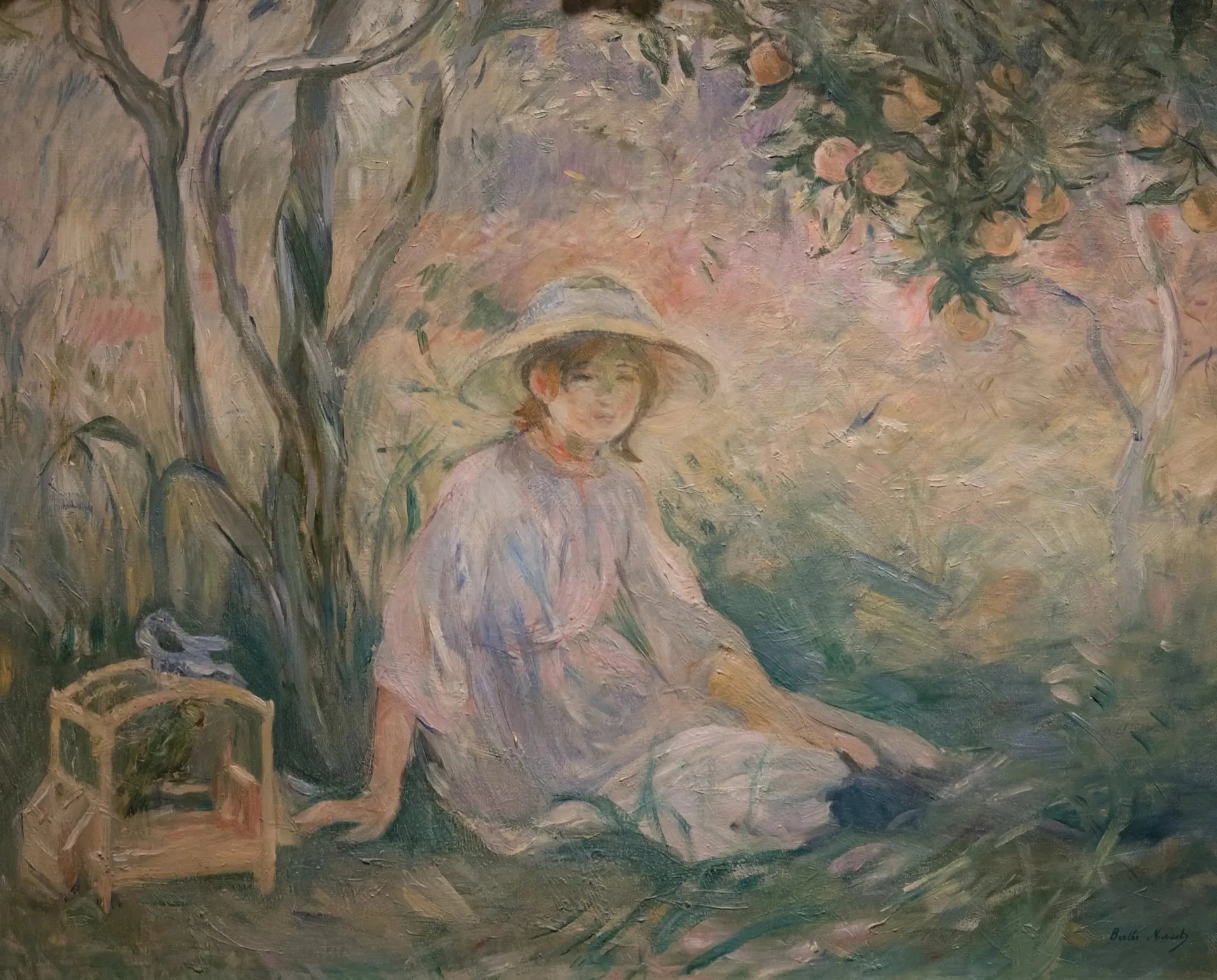 Sous l'oranger - Berthe Morisot image 1 tableau peint à l’huile sur toile