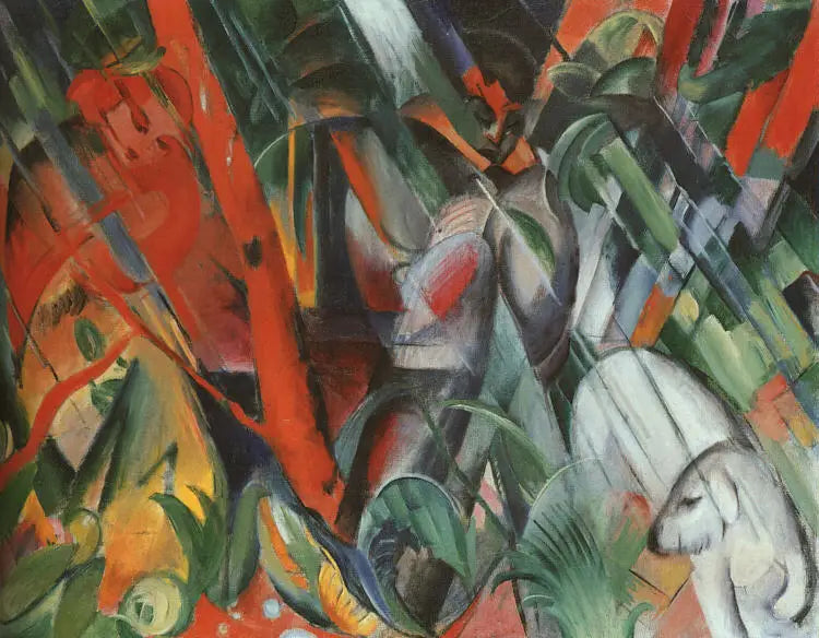 Sous la pluie - Franz Marc image 1 tableau peint à l’huile sur toile