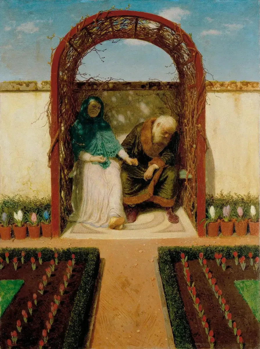 Sous la tonnelle - Arnold Böcklin image 1 reproduction de peinture à l’huile
