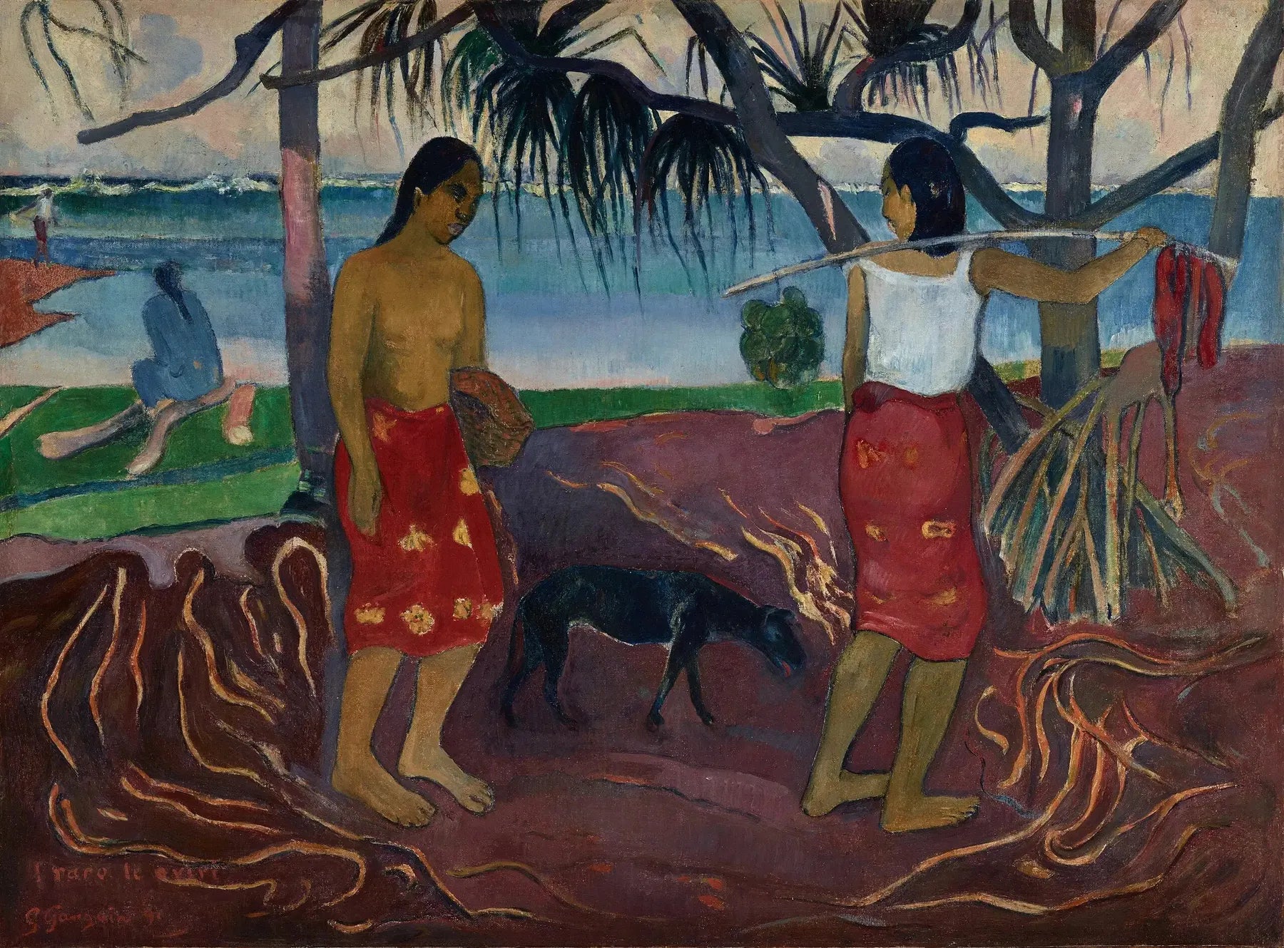 Sous le Pandanus - Paul Gauguin image 1 copie peinte à la main à l’huile