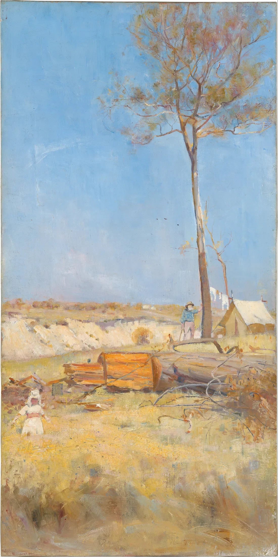 Sous le soleil du sud (Camp du bûcheron) - Charles Conder image 1 copie de tableau peinte à la main