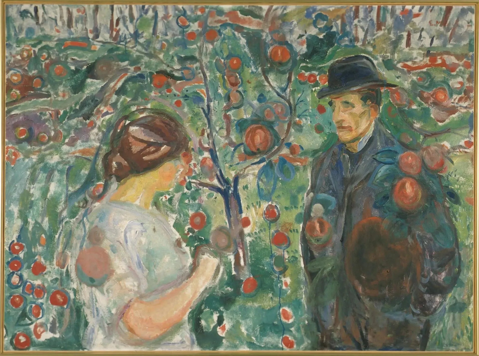 Sous les pommes rouges - Edvard Munch image 1 tableau peint à l’huile sur toile