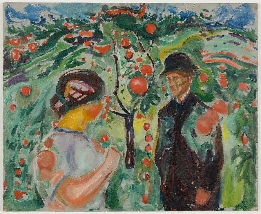 Sous les pommes rouges - Edvard Munch