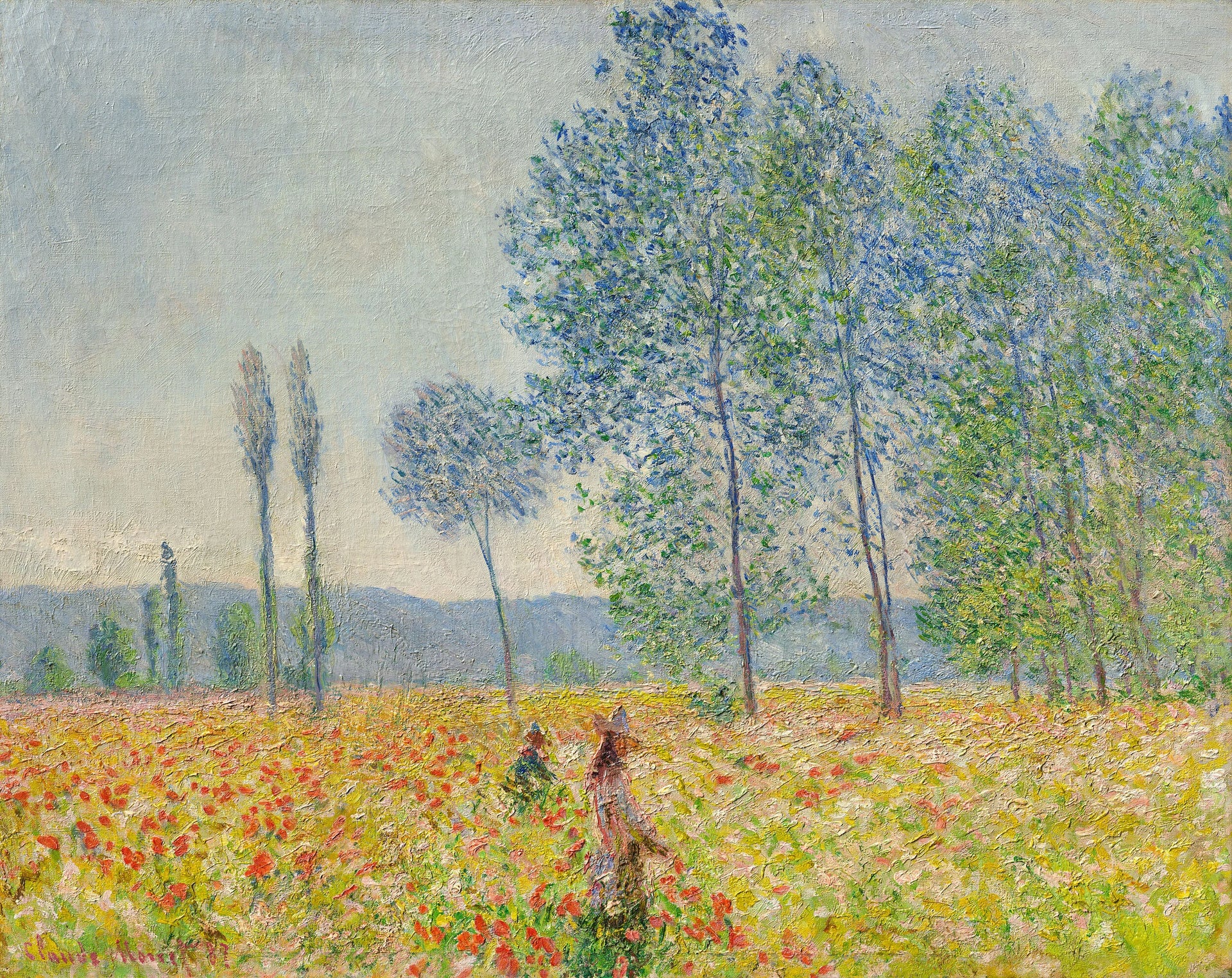 Sous les peupliers W1136 par Claude Monet, Museum Barberini