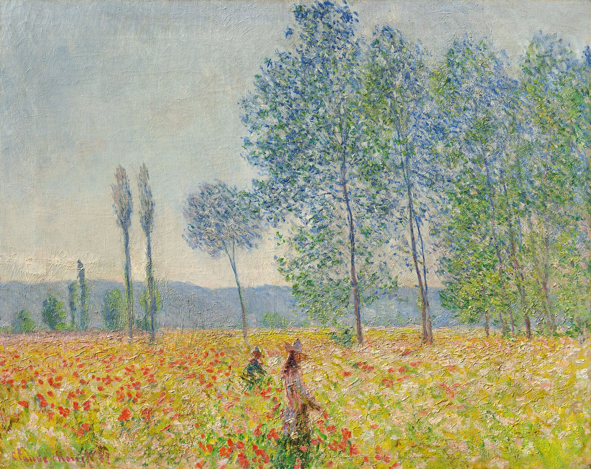 Sous les peupliers W1136 par Claude Monet, Museum Barberini