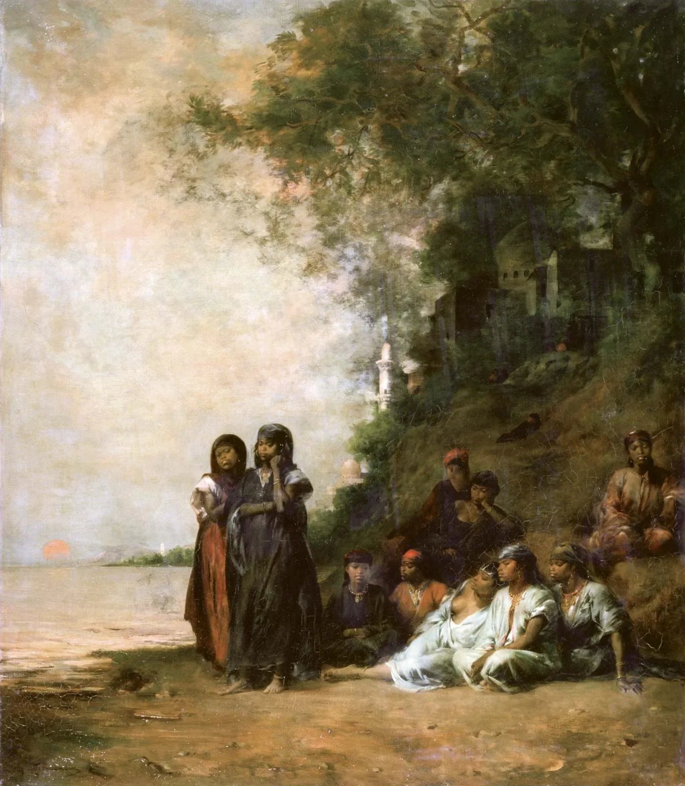Souvenir d'Ezneh, Haute-Égypte - Eugène Fromentin image 1 tableau peint à l’huile sur toile