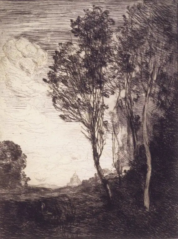 « Souvenir d'Italie » - Jean-Baptiste Camille Corot image 1 reproduction artisanale de tableau