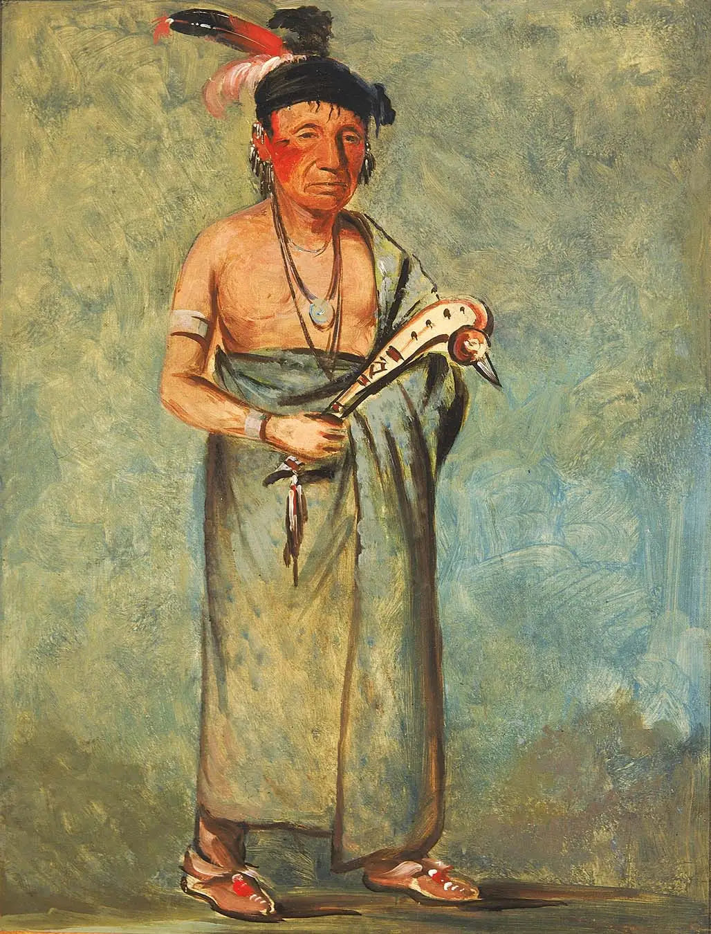 Span-e-o-née-kaw, l'Espagnol - George Catlin image 1 copie peinte à la main à l’huile