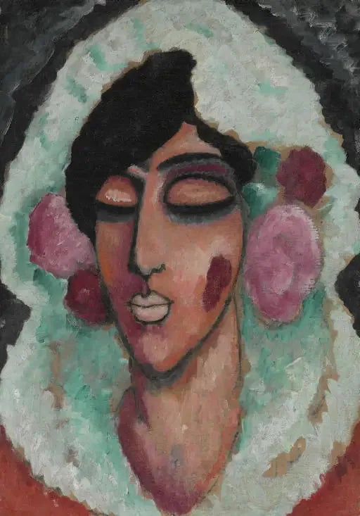 Spanierin mit geschlossenen Augen - Alexej von Jawlensky image 1 tableau peint à l’huile sur toile