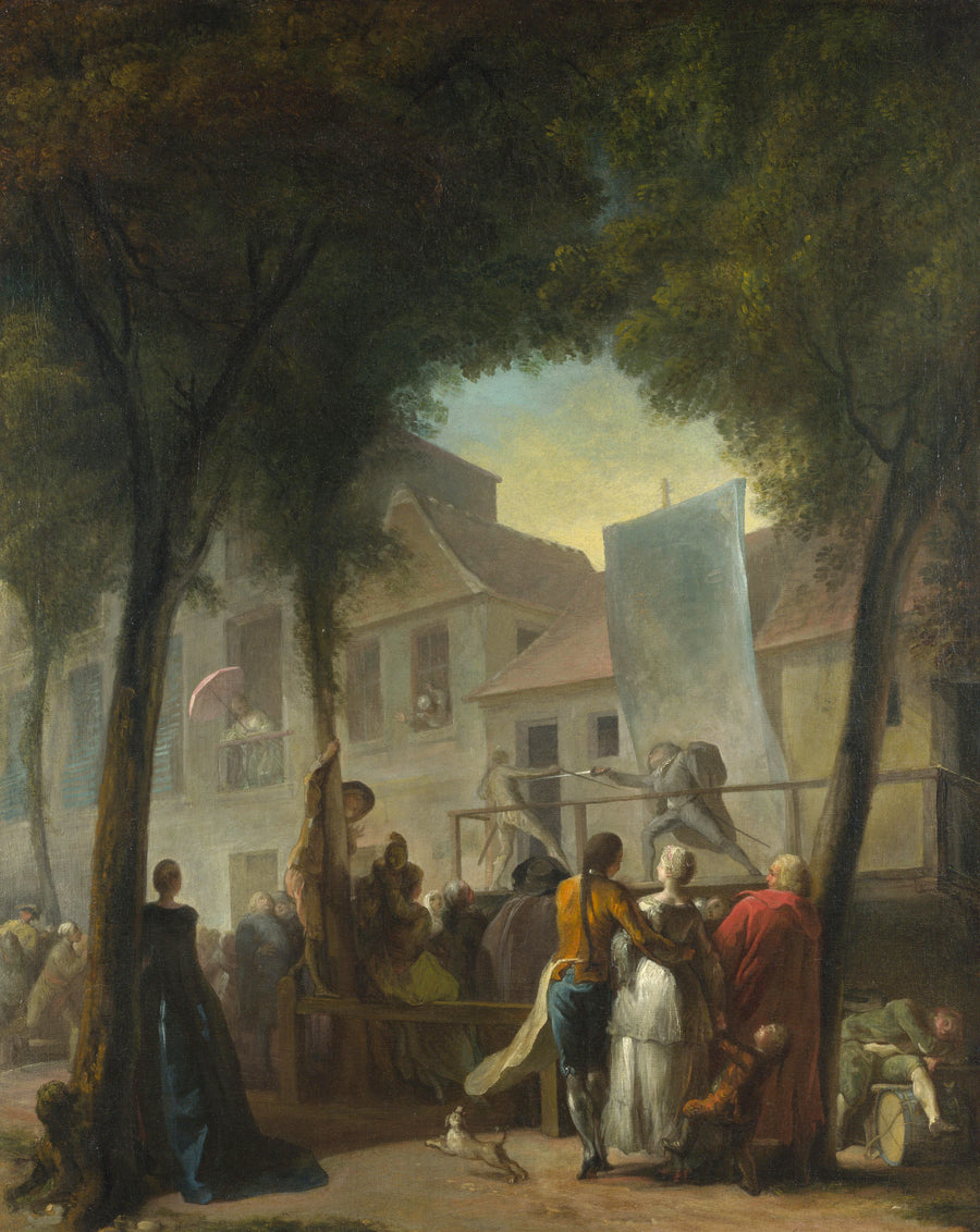 Un spectacle de rue à Paris - Gabriel de Saint-Aubin