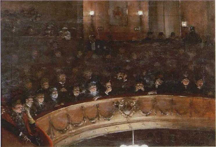 Spectateurs aux fauteuils de balcon - Jean Béraud image 1 copie de tableau peinte à la main