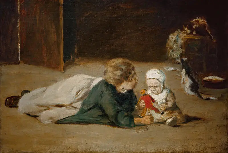 Spielende Kinder - Max Liebermann image 1 copie peinte à la main à l’huile