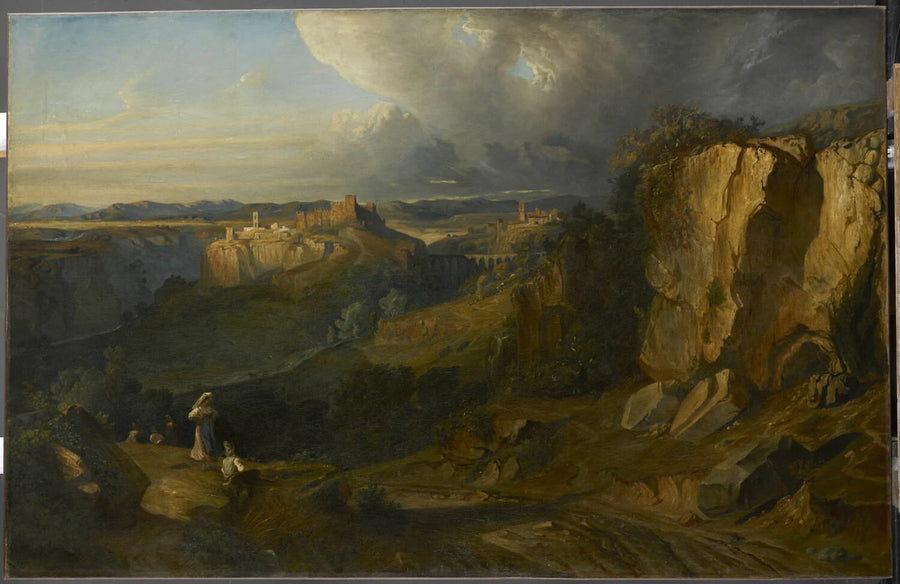 Spolète, près de Pérouse, parfois appelé à tort : Vue de la campagne de Naples - Paul Huet