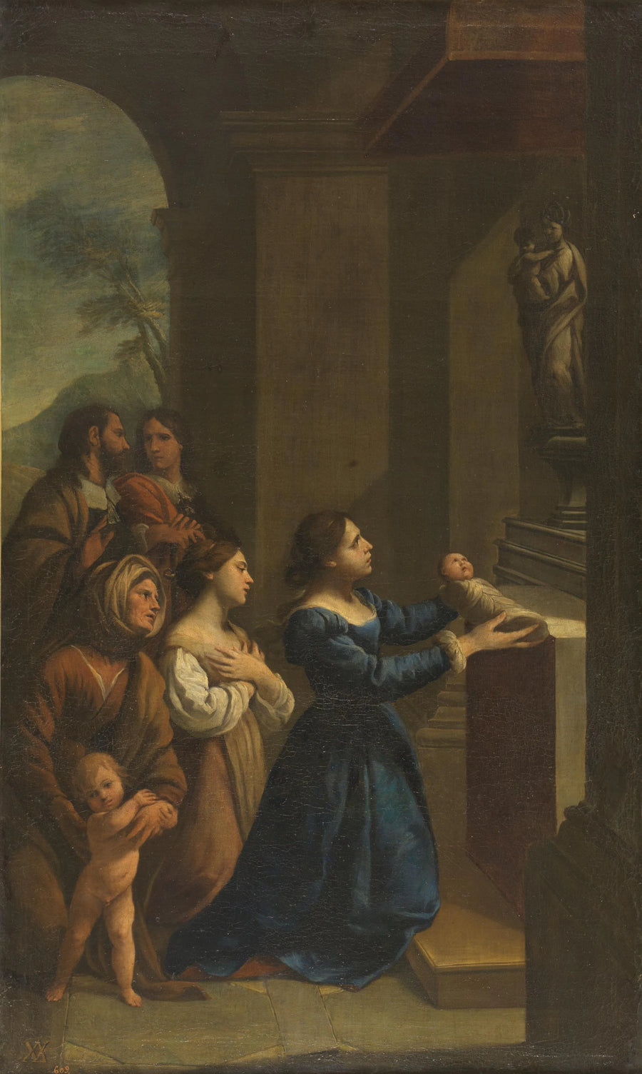 St Cajetan offert à la Vierge par sa mère - Andrea Vaccaro