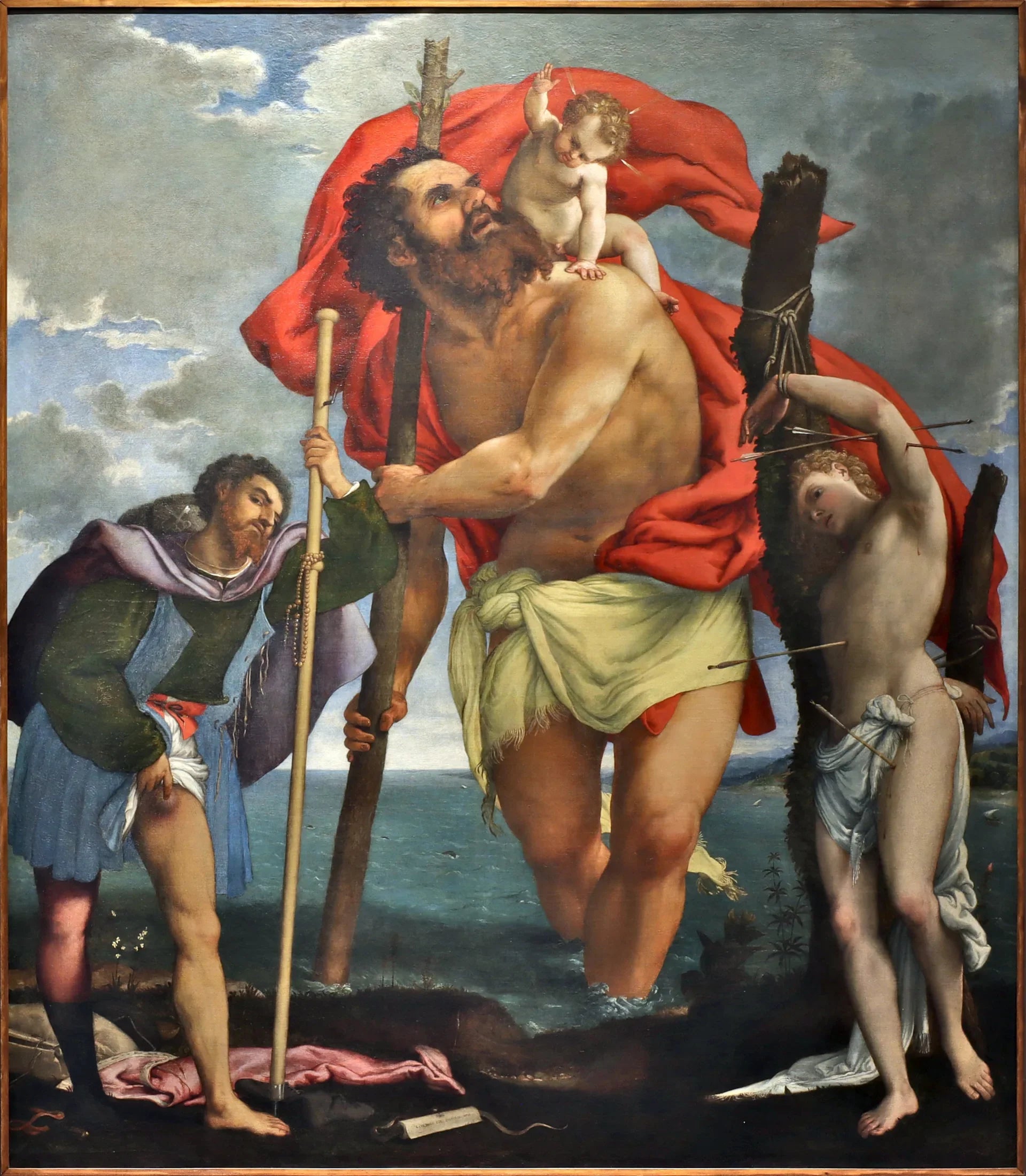 St Christophe, St Roc, St Sébastien - Lorenzo Lotto image 1 reproduction réalisée par Alpha Reproduction