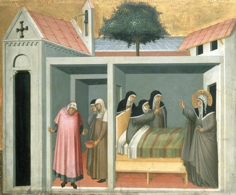 St. Humility heals a sick Nun - Pietro Lorenzetti