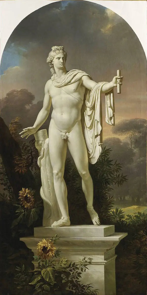Statue d'Apollon - Charles Meynier image 1 copie de tableau peinte à la main