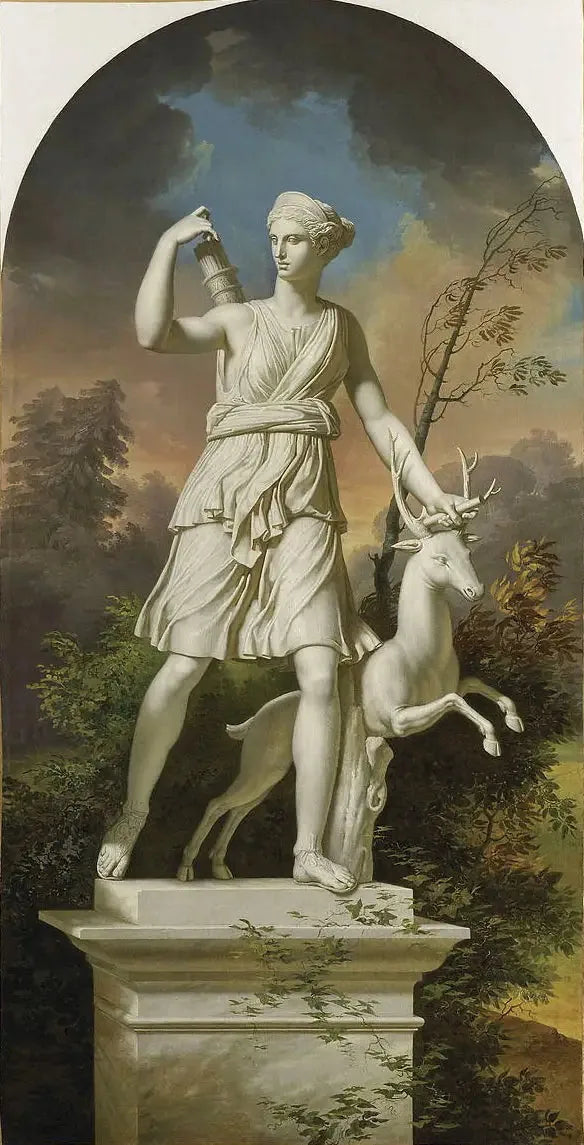 Statue de Diane - Charles Meynier image 1 tableau peint à l’huile sur toile