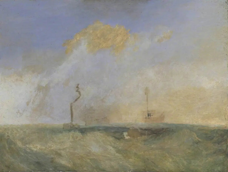 Steamer and Lightship; a study for ‘The Fighting Temeraire’ - J. M. W. Turner