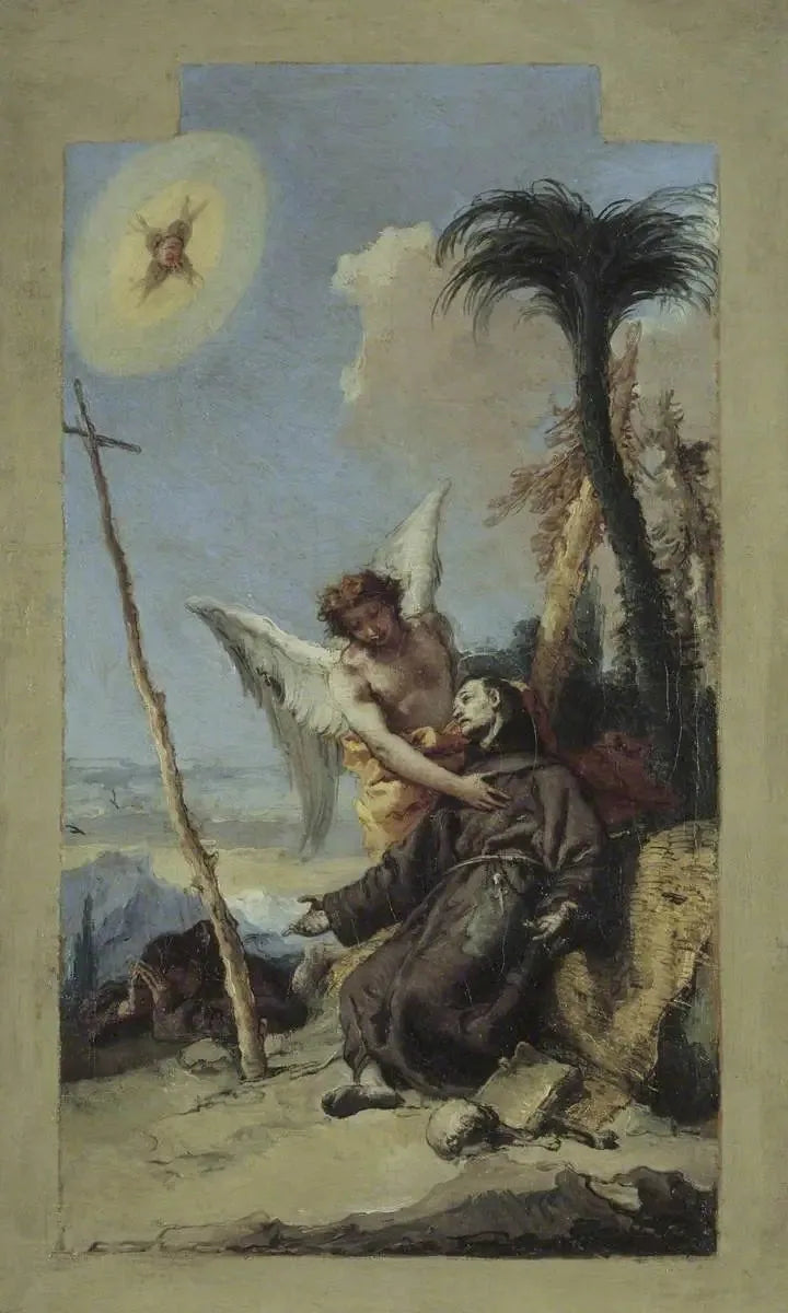 Stigmatisation de saint François - Giovanni Battista Tiepolo image 1 reproduction artisanale de tableau