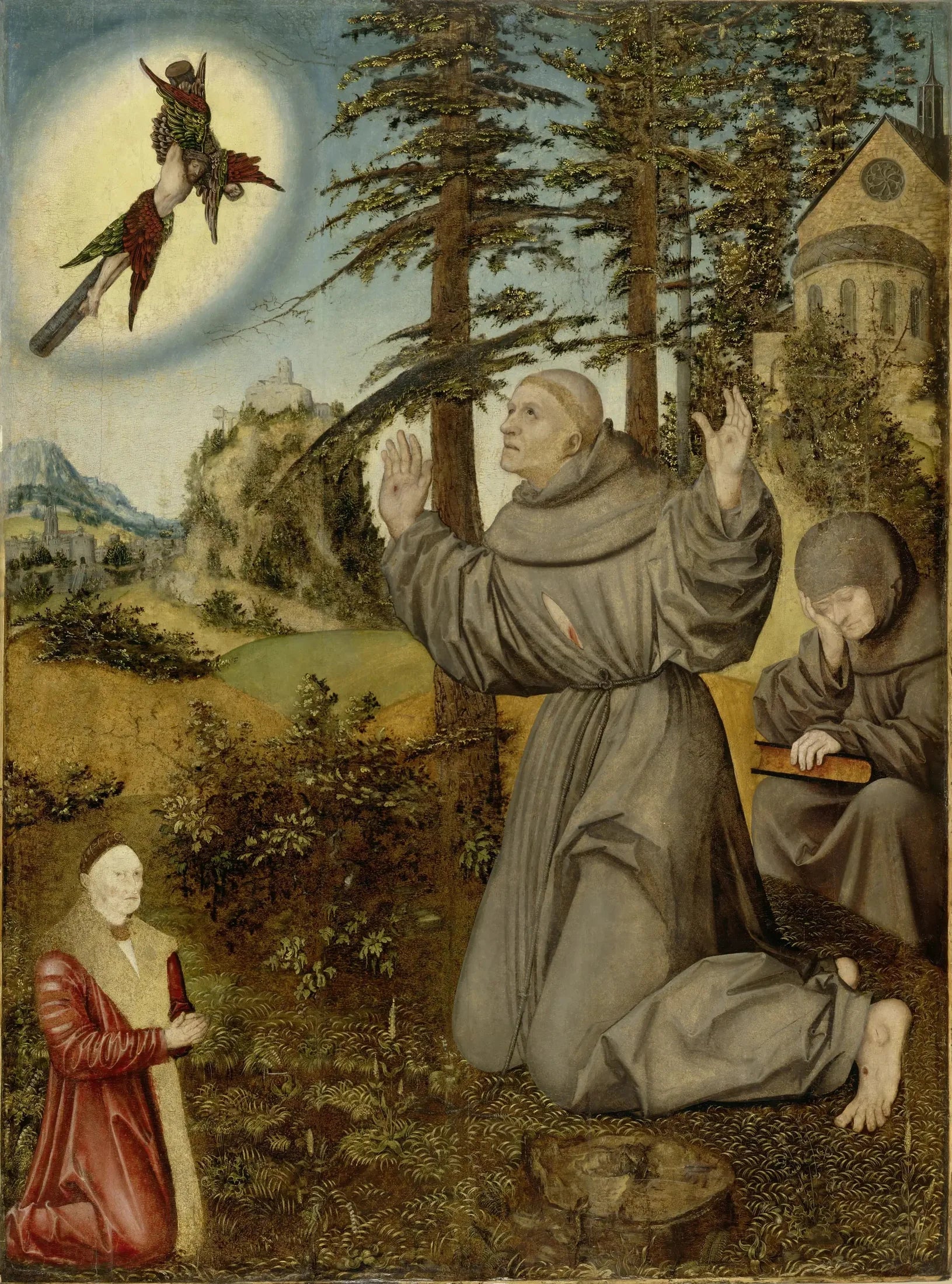 Stigmatisation de saint François - Lucas Cranach the Elder image 1 reproduction d’œuvre d’art à l’huile
