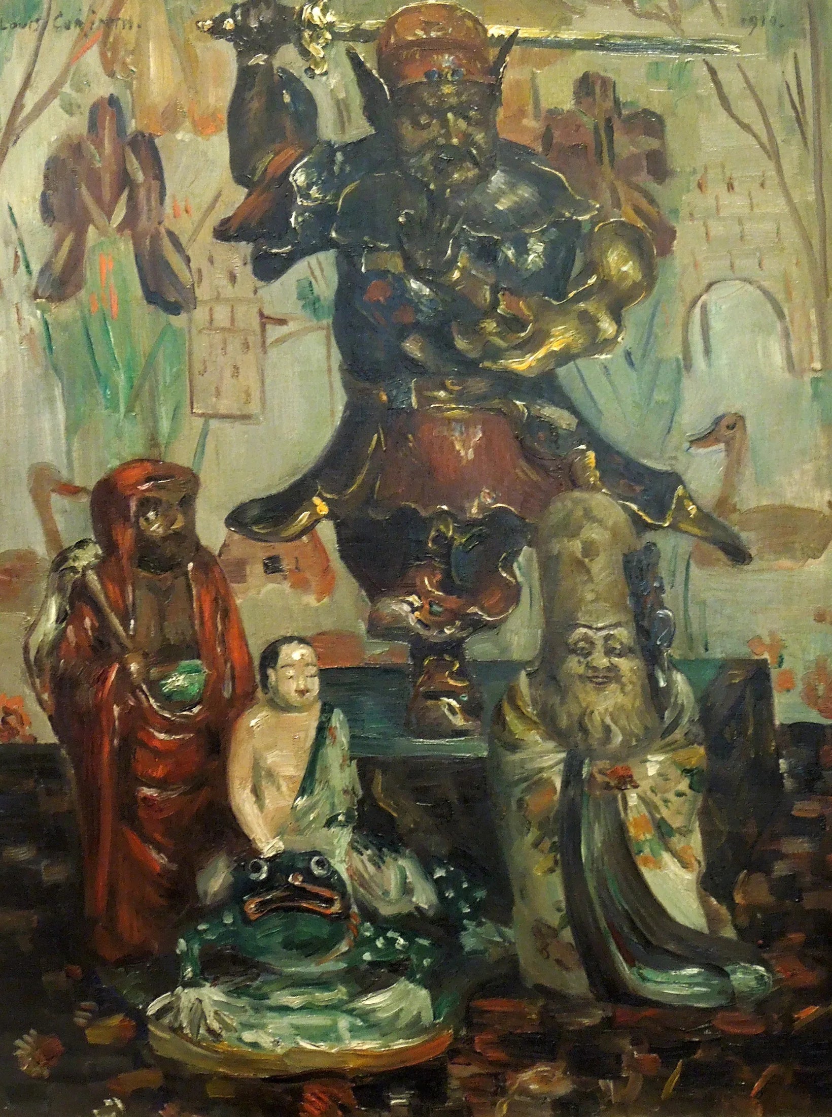 Stillleben mit Götzen - Lovis Corinth image 1 reproduction artisanale de tableau