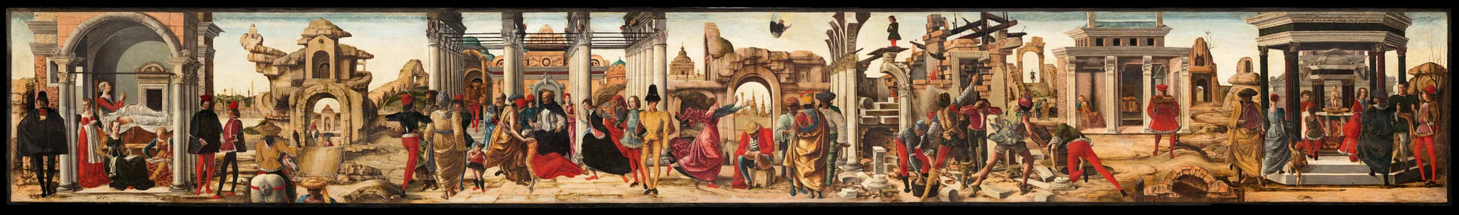 Storie di san Vincenzo Ferrer - Ercole de’ Roberti image 1 reproduction de peinture à l’huile